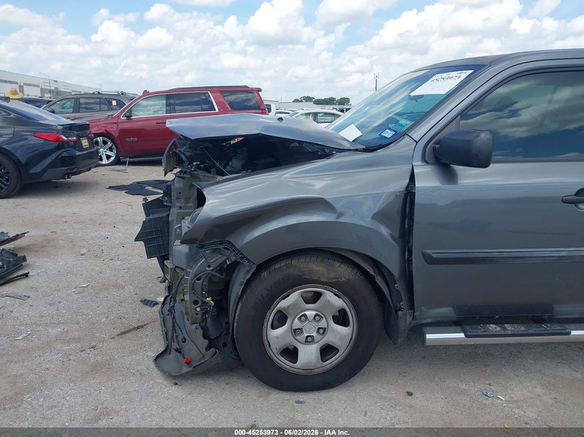 2013 Honda Pilot VIN 5FNYF3H22DB036434 IAAI salvage auction — FRONT END, Salvage Title, sold $25 on 2026-08-19 (photo 6)