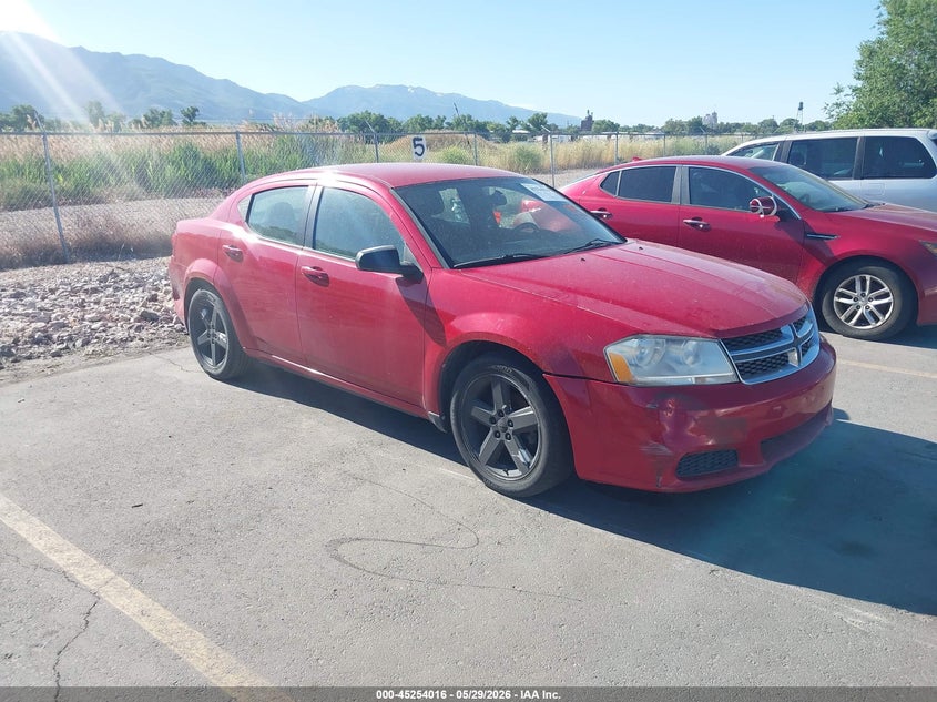 2013 Dodge Avenger VIN 1C3CDZAB3DN516954 IAAI salvage auction — NORMAL WEAR, Salvage Title, sold $425 on 2026-07-09 (photo 1)