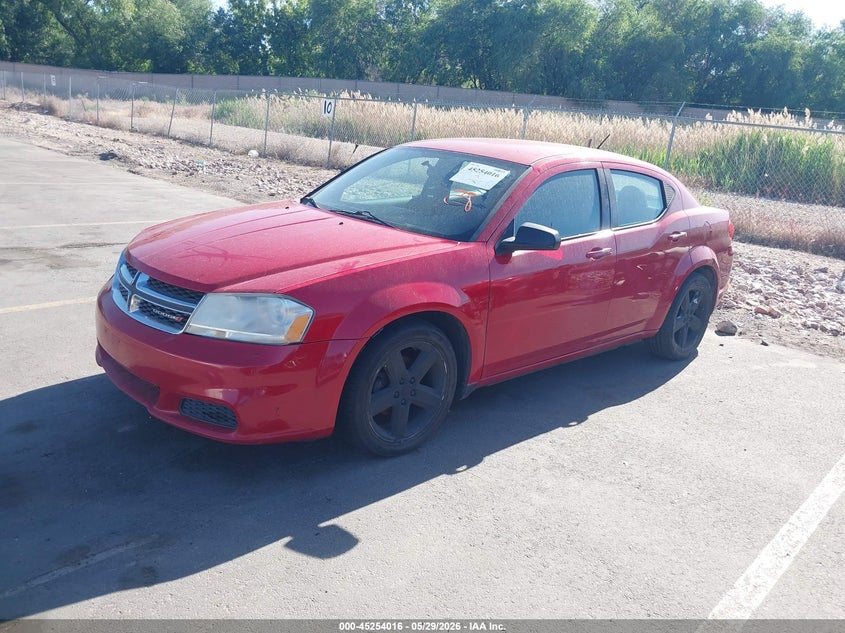 2013 Dodge Avenger VIN 1C3CDZAB3DN516954 IAAI salvage auction — NORMAL WEAR, Salvage Title, sold $425 on 2026-07-09 (photo 2)