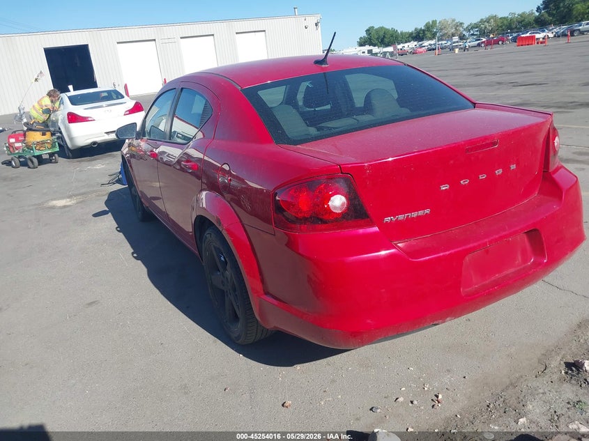 2013 Dodge Avenger VIN 1C3CDZAB3DN516954 IAAI salvage auction — NORMAL WEAR, Salvage Title, sold $425 on 2026-07-09 (photo 3)