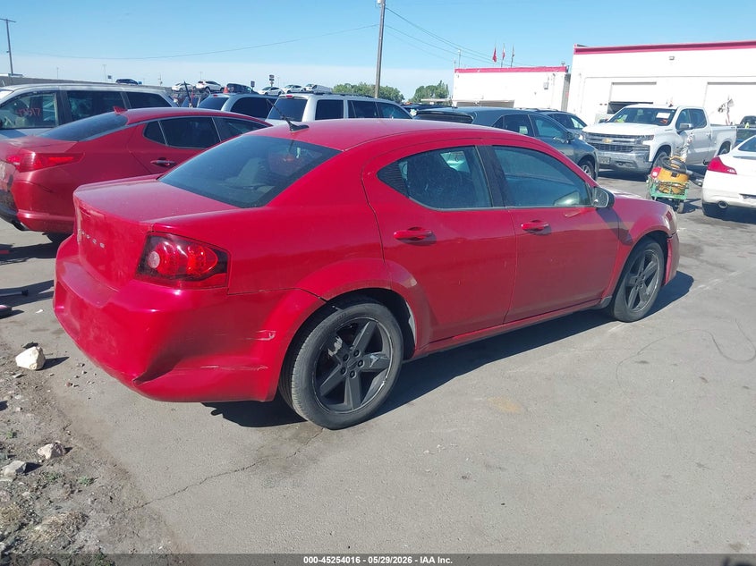 2013 Dodge Avenger VIN 1C3CDZAB3DN516954 IAAI salvage auction — NORMAL WEAR, Salvage Title, sold $425 on 2026-07-09 (photo 4)
