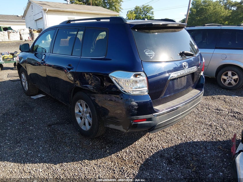 2011 Toyota Highlander VIN 5TDZK3EH5BS028765 IAAI salvage auction — LEFT REAR, Salvage (South Carolina), sold $3,650 on 2026-07-07 (photo 3)