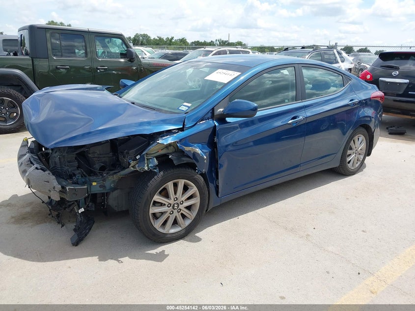 2015 Hyundai Elantra VIN KMHDH4AE9FU300323 IAAI salvage auction — FRONT END, Salvage Title, sold $25 on 2026-07-30 (photo 2)