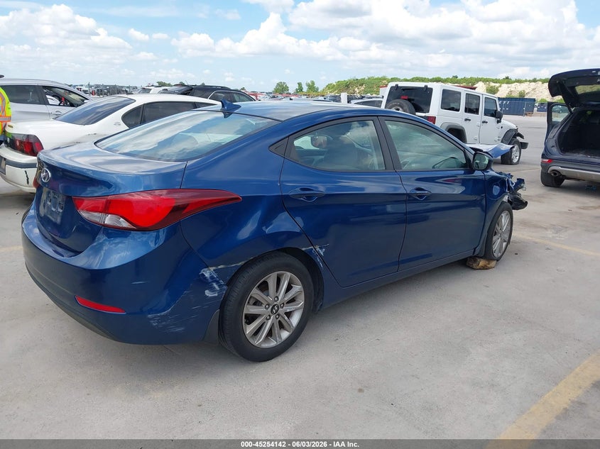 2015 Hyundai Elantra VIN KMHDH4AE9FU300323 IAAI salvage auction — FRONT END, Salvage Title, sold $25 on 2026-07-30 (photo 4)