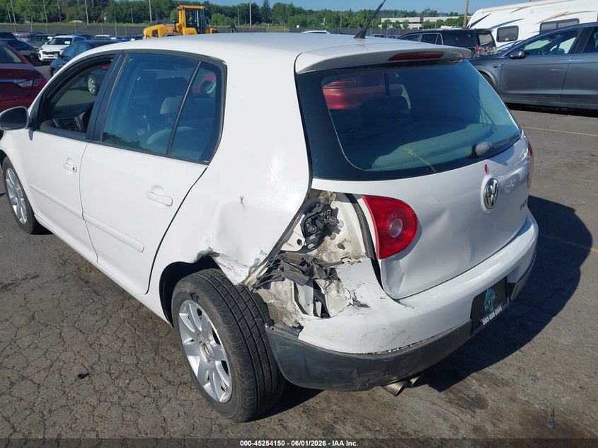 2009 Volkswagen Rabbit VIN WVWDB71K69W048911 IAAI salvage auction — LEFT REAR, Salvage (Oregon), sold $250 on 2026-07-30 (photo 6)