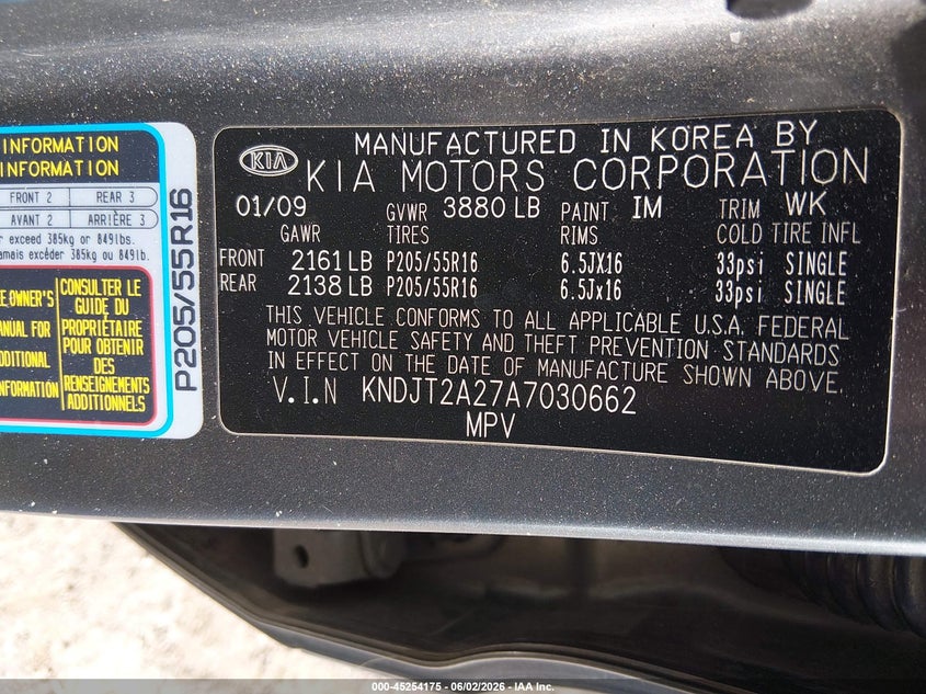 2010 Kia Soul VIN KNDJT2A27A7030662 IAAI salvage auction — FRONT END, Salvage (Texas), sold $550 on 2026-07-07 (photo 9)