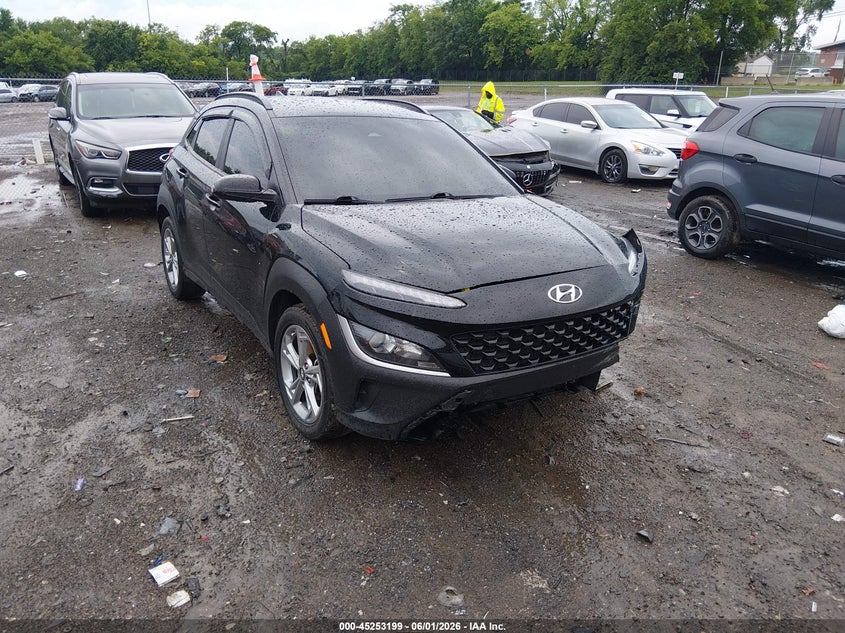 2023 Hyundai Kona VIN KM8K62AB7PU003611 IAAI salvage auction — LEFT FRONT, Salvage Title, sold $1,850 on 2026-07-09 (photo 1)