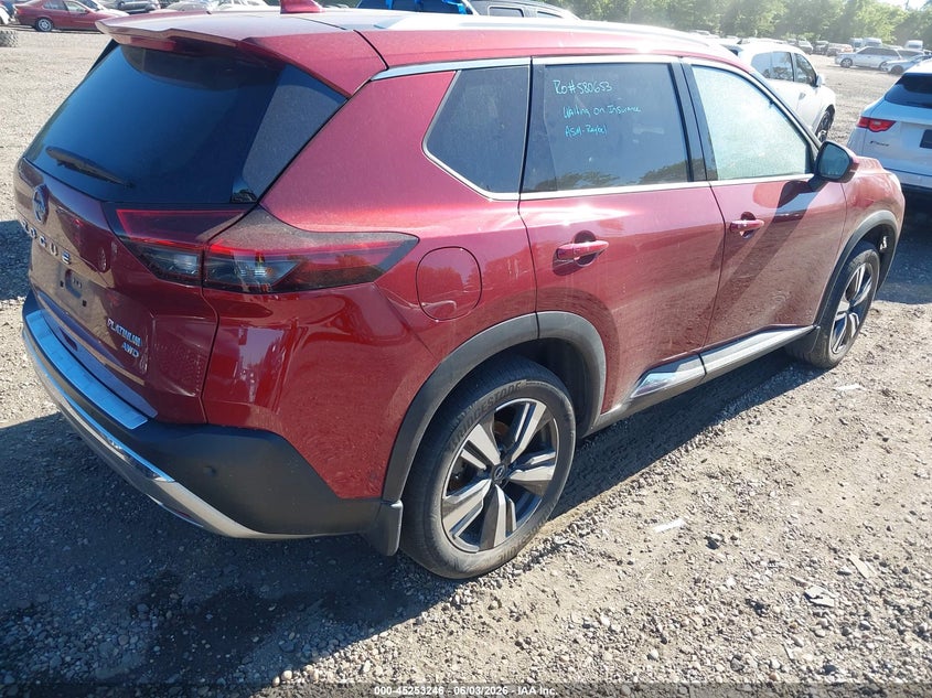 2023 Nissan Rogue VIN JN8BT3DD1PW300110 IAAI salvage auction — WATER/FLOOD, Salvage Title, sold $7,200 on 2026-07-07 (photo 4)