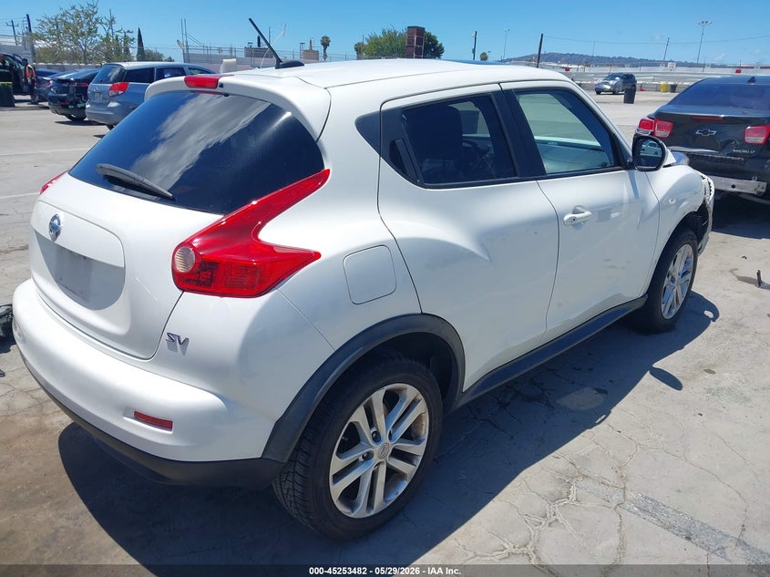 2013 Nissan Juke VIN JN8AF5MR5DT205654 IAAI salvage auction — FRONT END, Salvage Title, sold $800 on 2026-07-08 (photo 4)