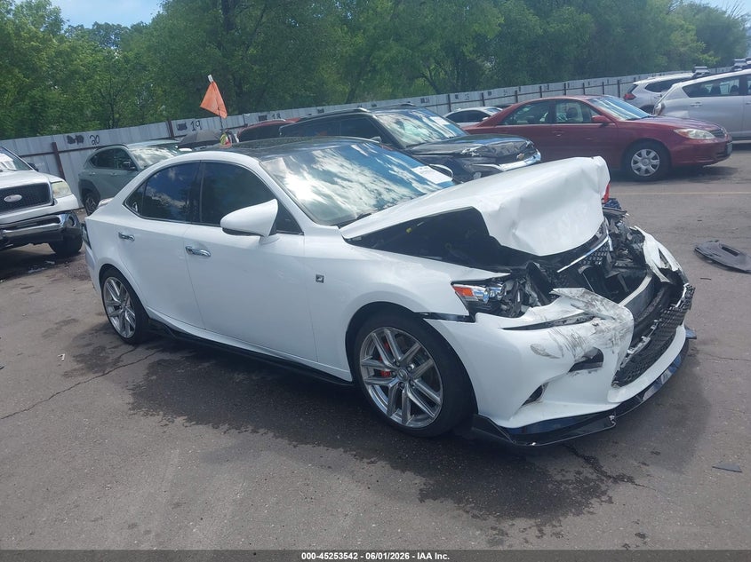 2016 Lexus Is VIN JTHCM1D21G5010048 IAAI salvage auction — FRONT END, Salvage Title, sold $2,250 on 2026-07-09 (photo 1)