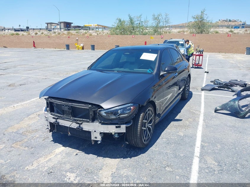 2023 Mercedes-benz C-klasse VIN W1KAF4GB9PR099575 IAAI salvage auction — FRONT & REAR, Salvage Title, sold $18,800 on 2026-07-15 (photo 2)