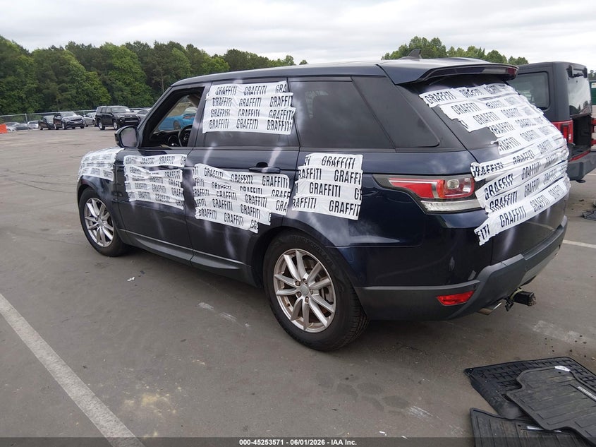 2016 Land rover Range rover sport VIN SALWG2PF9GA117293 IAAI salvage auction — VANDALISM, Salvage Title, sold $2,750 on 2026-07-15 (photo 3)