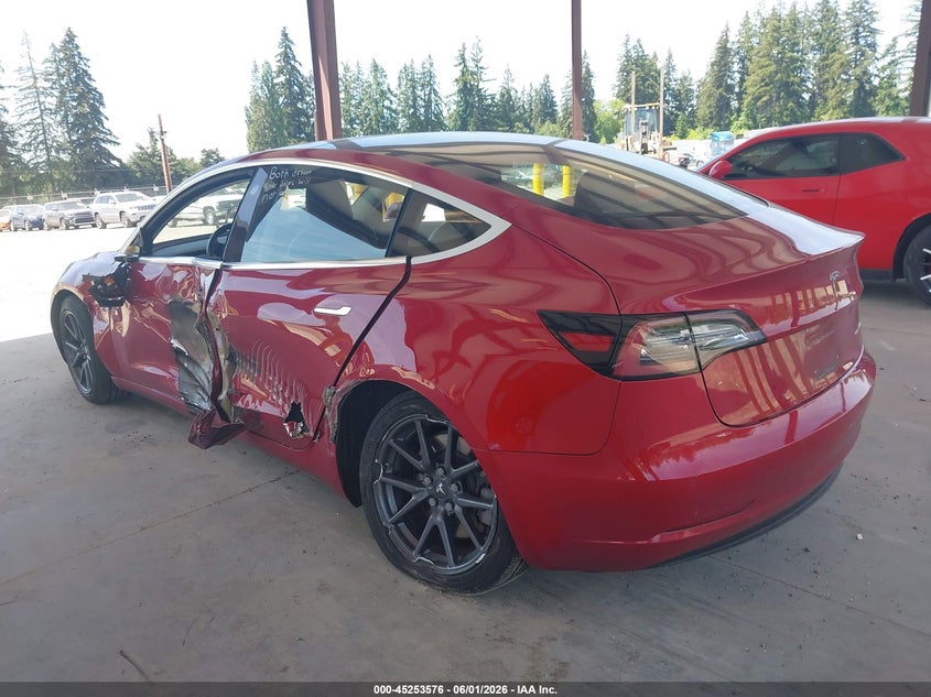 2018 Tesla Model 3 VIN 5YJ3E1EB6JF055098 IAAI salvage auction — LEFT SIDE, Salvage Title, sold $25 on 2026-07-30 (photo 3)