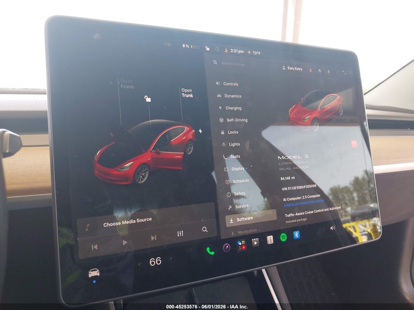 2018 Tesla Model 3 VIN 5YJ3E1EB6JF055098 IAAI salvage auction — LEFT SIDE, Salvage Title, sold $25 on 2026-07-30 (photo 7)