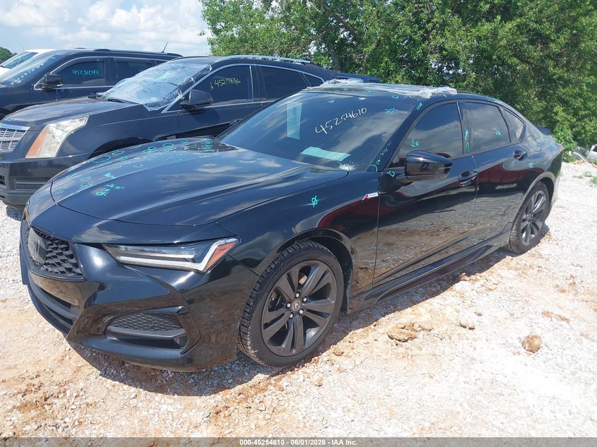 2021 Acura Tlx VIN 19UUB6F58MA009760 IAAI salvage auction — HAIL, Salvage Title, sold $11,350 on 2026-08-31 (photo 2)