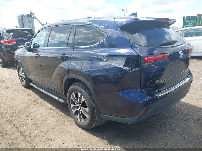 2020 Toyota Highlander VIN 5TDGZRBH7LS026558 IAAI salvage auction — FRONT END, Salvage Title, sold $8,300 on 2026-07-14 (photo 3)