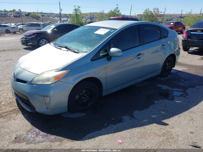 2013 Toyota Prius VIN JTDKN3DU4D5572920 IAAI salvage auction — RIGHT REAR, Salvage Title, sold $750 on 2026-07-13 (photo 2)