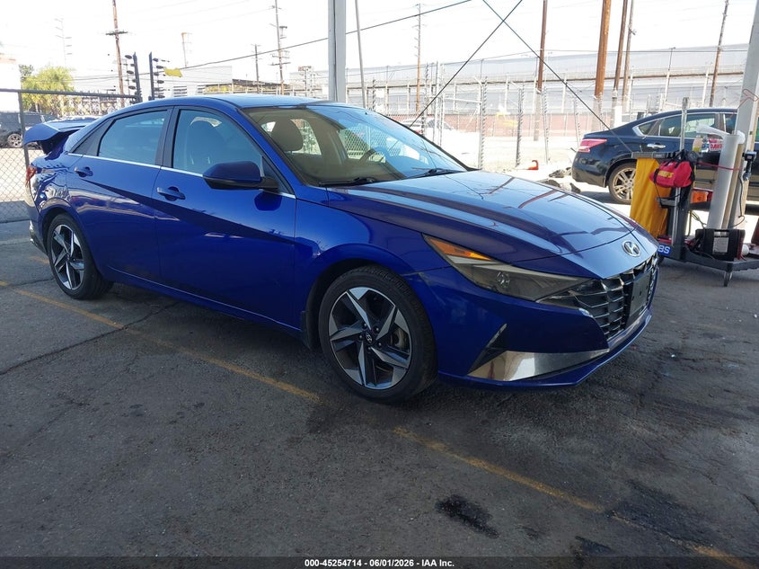 2022 Hyundai Elantra VIN KMHLN4AG5NU330648 IAAI salvage auction — REAR END, Salvage (California), sold $3,350 on 2026-07-28 (photo 1)