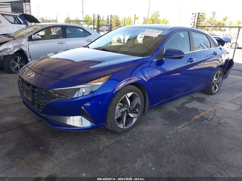 2022 Hyundai Elantra VIN KMHLN4AG5NU330648 IAAI salvage auction — REAR END, Salvage (California), sold $3,350 on 2026-07-28 (photo 2)