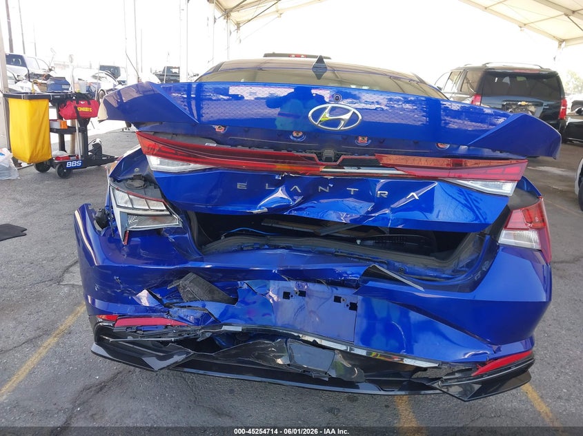 2022 Hyundai Elantra VIN KMHLN4AG5NU330648 IAAI salvage auction — REAR END, Salvage (California), sold $3,350 on 2026-07-28 (photo 6)