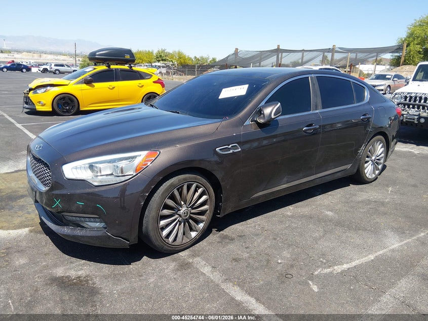 2015 Kia K900 VIN KNALW4D47F6018658 IAAI salvage auction — SIDE, Salvage Title, sold $1,675 on 2026-07-17 (photo 2)