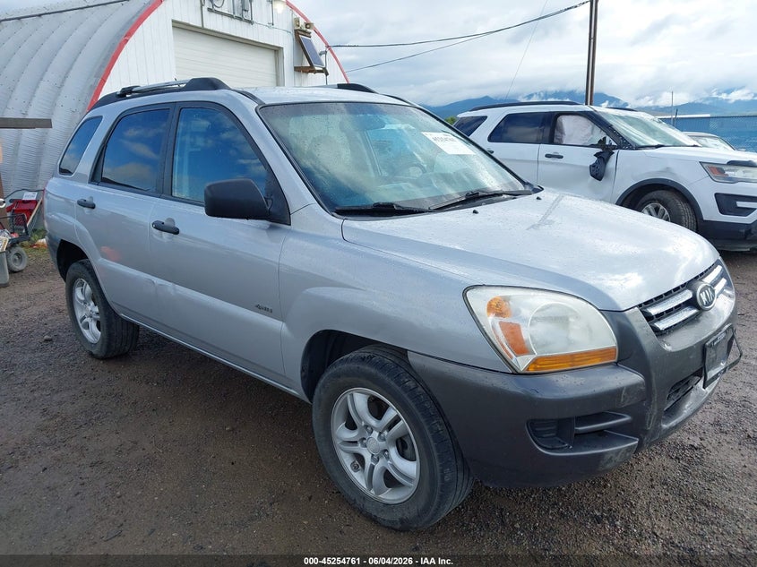 2008 Kia Sportage VIN KNDJE723787483978 IAAI salvage auction — SIDE, Clear (Montana), sold $275 on 2026-08-23 (photo 1)