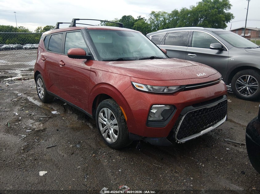 2022 Kia Soul VIN KNDJ23AU9N7800666 IAAI salvage auction — UNKNOWN, Salvage Title, sold $3,000 on 2026-07-20 (photo 1)