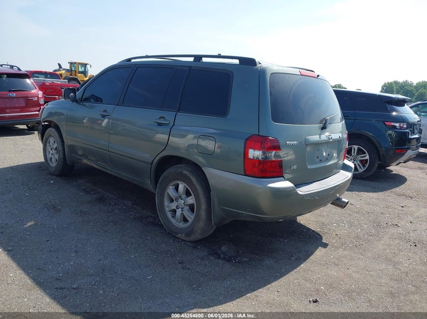 2004 Toyota Highlander VIN JTEDP21A240034572 IAAI salvage auction — NORMAL WEAR, Clear (California), sold $575 on 2026-07-15 (photo 3)