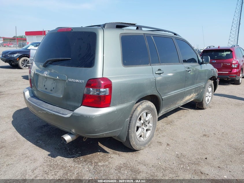 2004 Toyota Highlander VIN JTEDP21A240034572 IAAI salvage auction — NORMAL WEAR, Clear (California), sold $575 on 2026-07-15 (photo 4)