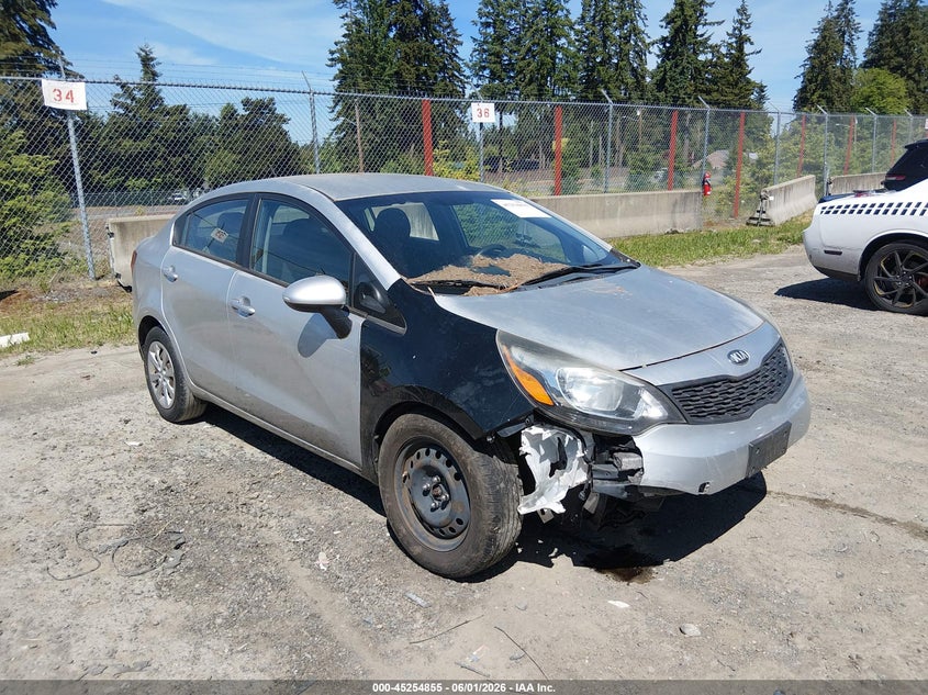 2014 Kia Rio VIN KNADM4A32E6361091 IAAI salvage auction — FRONT END, Salvage Title, sold $400 on 2026-07-08 (photo 1)