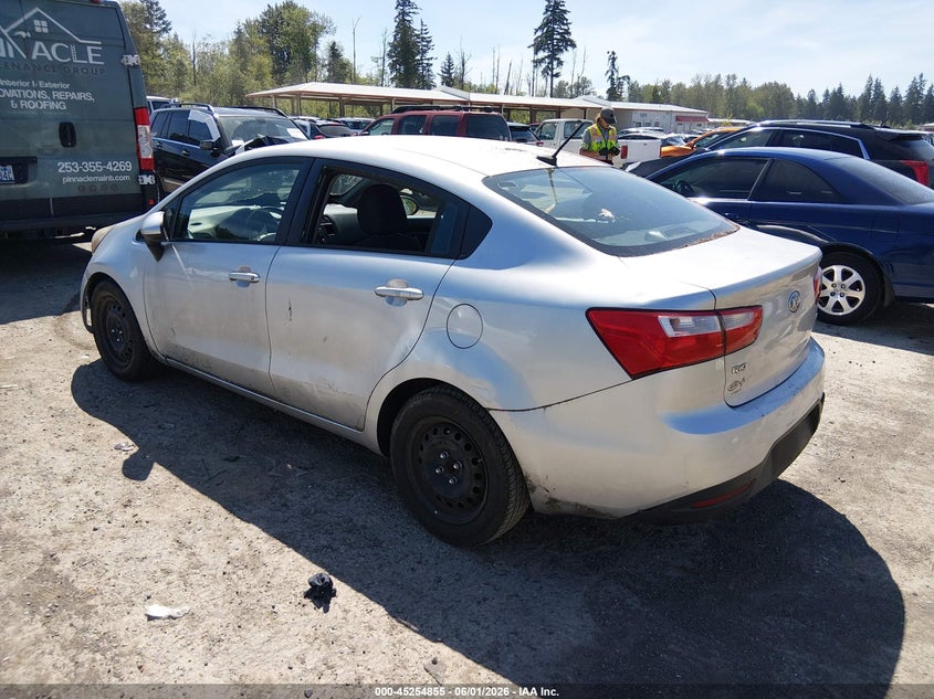 2014 Kia Rio VIN KNADM4A32E6361091 IAAI salvage auction — FRONT END, Salvage Title, sold $400 on 2026-07-08 (photo 3)