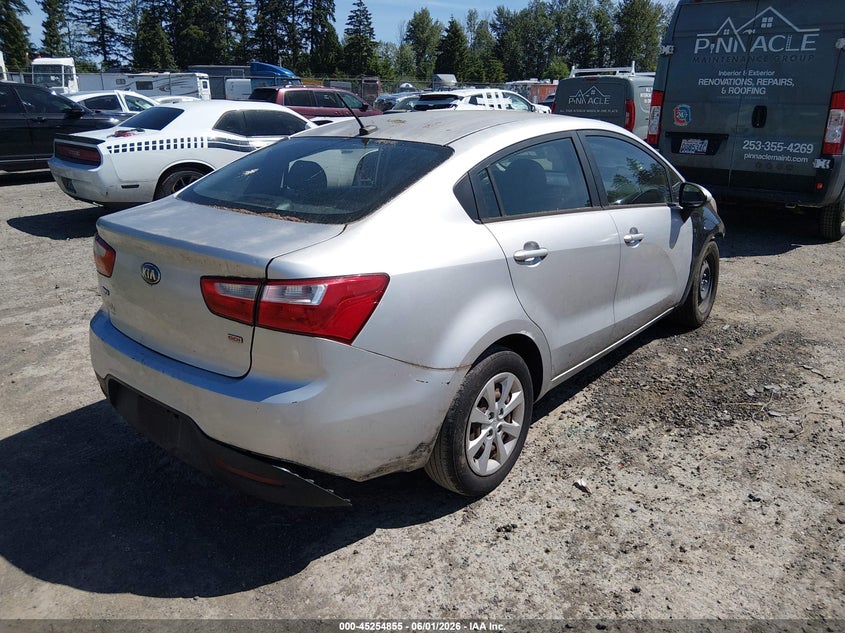 2014 Kia Rio VIN KNADM4A32E6361091 IAAI salvage auction — FRONT END, Salvage Title, sold $400 on 2026-07-08 (photo 4)