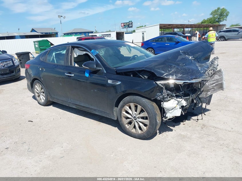 2016 Kia Optima VIN 5XXGU4L32GG075985 IAAI salvage auction — FRONT END, Salvage Title, sold $500 on 2026-07-22 (photo 1)
