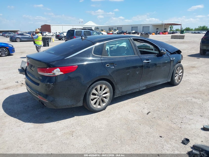 2016 Kia Optima VIN 5XXGU4L32GG075985 IAAI salvage auction — FRONT END, Salvage Title, sold $500 on 2026-07-22 (photo 4)