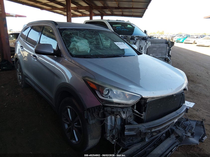 2018 Hyundai Santa fe VIN KM8SM4HF1JU270843 IAAI salvage auction — LEFT SIDE, Salvage Title, sold $1,600 on 2026-07-21 (photo 1)