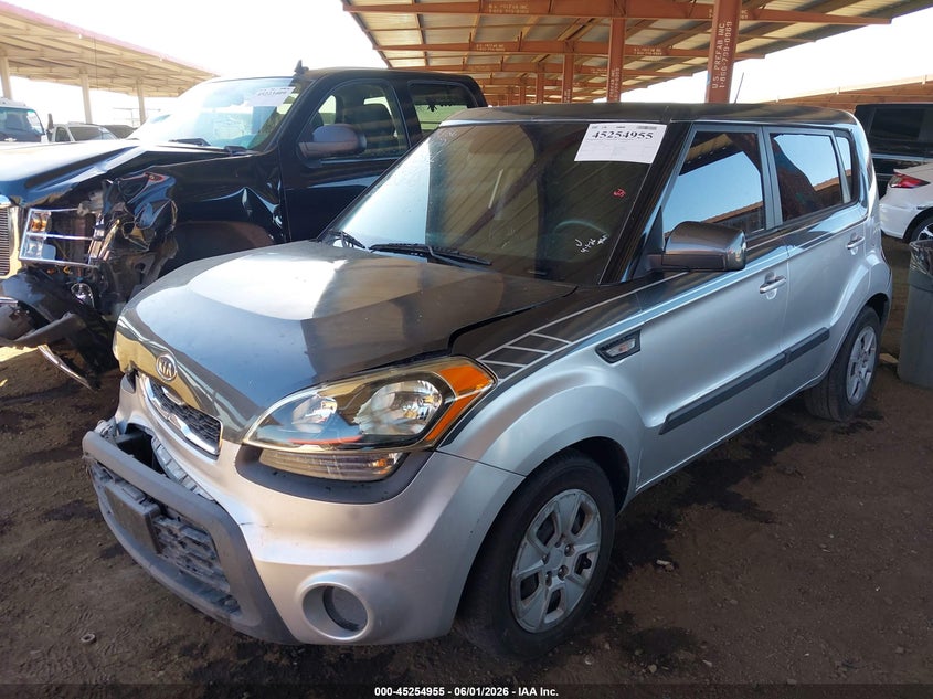 2012 Kia Soul VIN KNDJT2A51C7478540 IAAI salvage auction — RIGHT FRONT, Salvage Title, sold $950 on 2026-07-07 (photo 2)