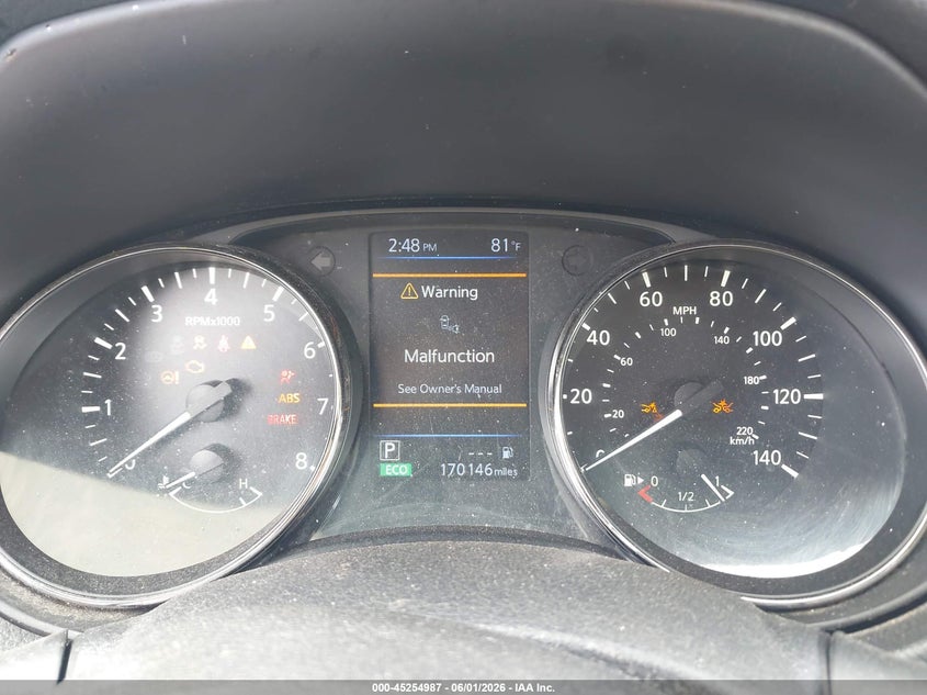 2020 Nissan Rogue VIN KNMAT2MV1LP507997 IAAI salvage auction — FRONT END, Salvage Title, sold $25 on 2026-07-29 (photo 7)