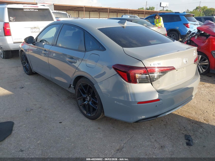 2025 Honda Civic VIN 2HGFE2F53SH531316 IAAI salvage auction — FRONT END, Salvage (Texas), sold $7,700 on 2026-07-24 (photo 3)