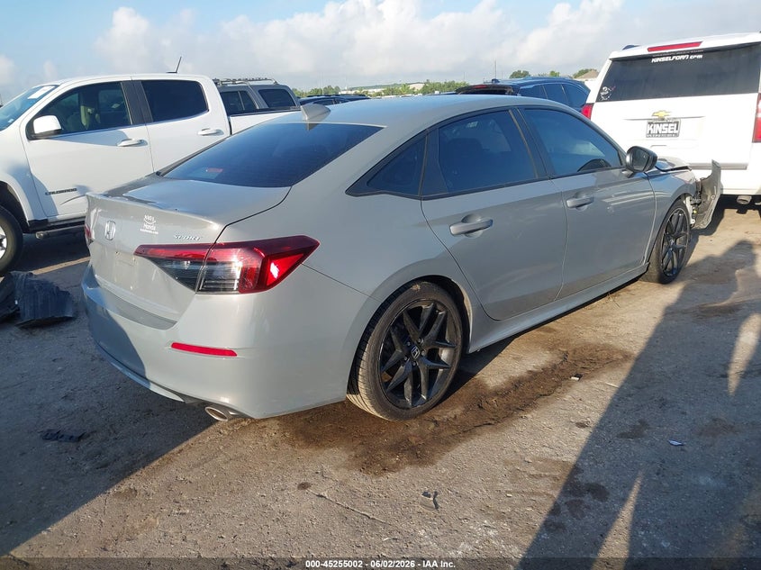 2025 Honda Civic VIN 2HGFE2F53SH531316 IAAI salvage auction — FRONT END, Salvage (Texas), sold $7,700 on 2026-07-24 (photo 4)