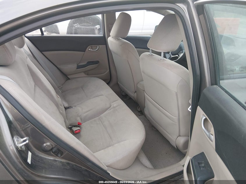 2012 Honda Civic VIN 19XFB2F54CE337298 IAAI salvage auction — HAIL, Salvage Title, sold $1,800 on 2026-07-10 (photo 8)