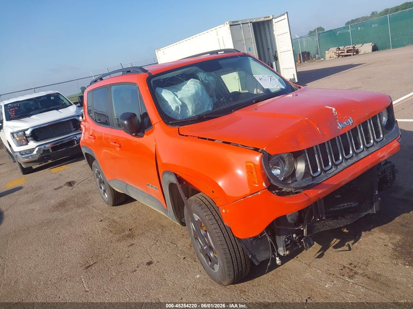 2017 Jeep Renegade VIN ZACCJBAB1HPE38389 IAAI salvage auction — FRONT END, Regular (South Dakota), sold $650 on 2026-08-18 (photo 1)