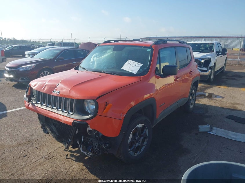 2017 Jeep Renegade VIN ZACCJBAB1HPE38389 IAAI salvage auction — FRONT END, Regular (South Dakota), sold $650 on 2026-08-18 (photo 2)