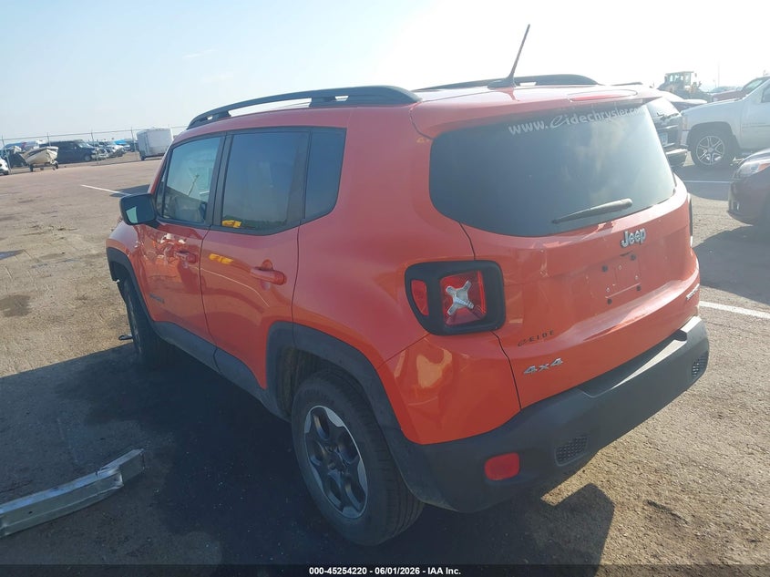 2017 Jeep Renegade VIN ZACCJBAB1HPE38389 IAAI salvage auction — FRONT END, Regular (South Dakota), sold $650 on 2026-08-18 (photo 3)