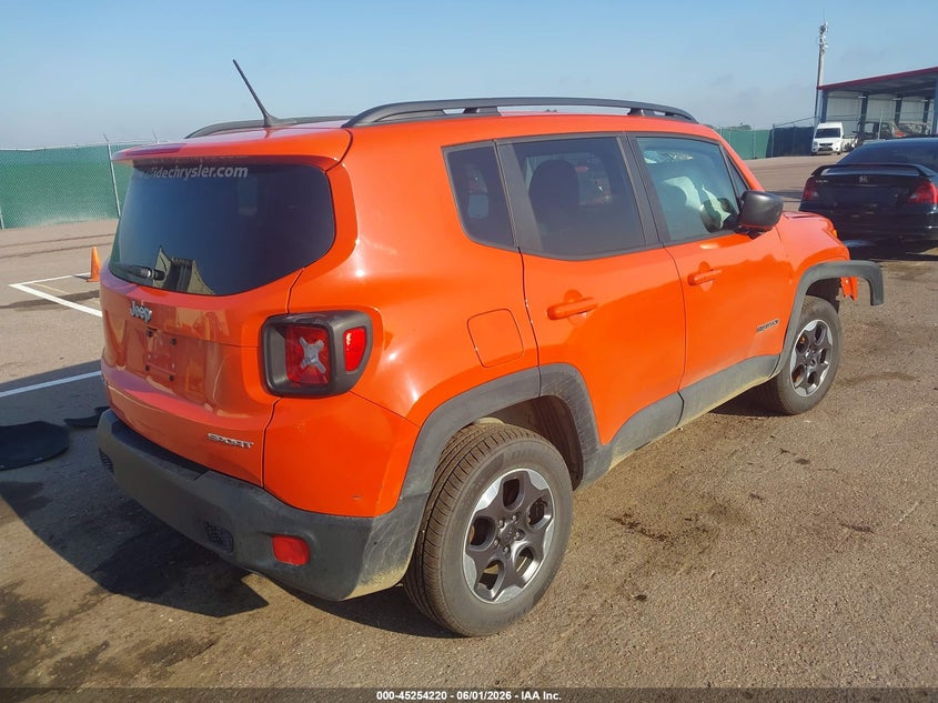 2017 Jeep Renegade VIN ZACCJBAB1HPE38389 IAAI salvage auction — FRONT END, Regular (South Dakota), sold $650 on 2026-08-18 (photo 4)