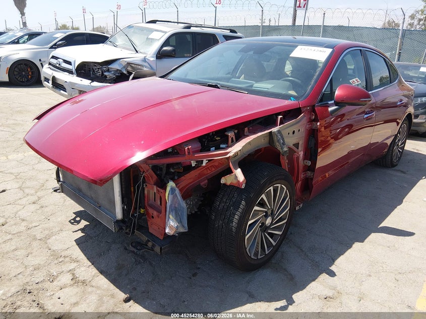 2023 Hyundai Sonata VIN KMHL54JJ2PA082276 IAAI salvage auction — LEFT FRONT, Salvage Title, sold $6,500 on 2026-07-29 (photo 2)