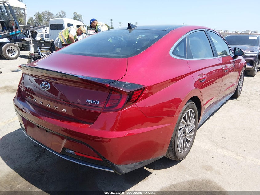 2023 Hyundai Sonata VIN KMHL54JJ2PA082276 IAAI salvage auction — LEFT FRONT, Salvage Title, sold $6,500 on 2026-07-29 (photo 4)
