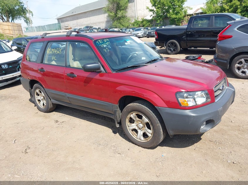 2005 Subaru Forester VIN JF1SG636X5H737387 IAAI salvage auction — LEFT SIDE, Flood (Minnesota), sold $25 on 2026-07-29 (photo 1)