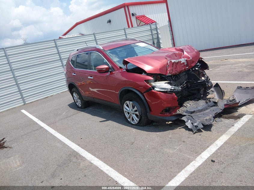 2015 Nissan Rogue VIN KNMAT2MV8FP552875 IAAI salvage auction — FRONT END, Salvage Title, sold $125 on 2026-07-21 (photo 1)