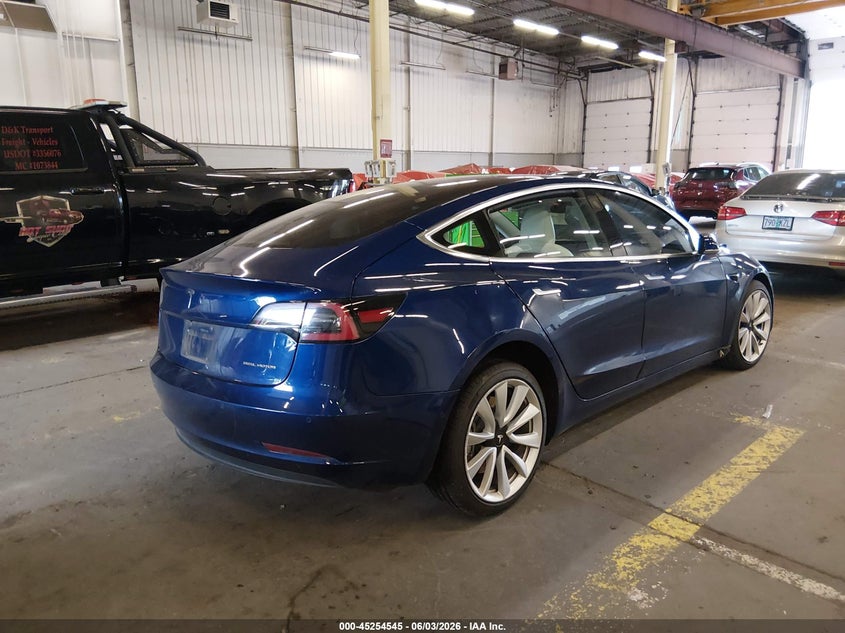 2018 Tesla Model 3 VIN 5YJ3E1EB9JF147693 IAAI salvage auction — FRONT END, Salvage Title, sold $25 on 2026-07-30 (photo 4)