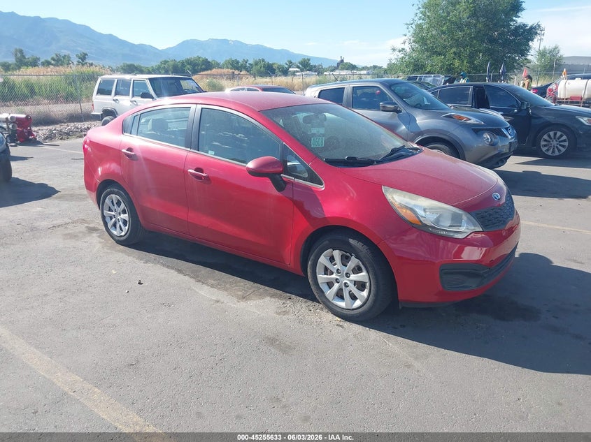 2014 Kia Rio VIN KNADM4A34E6352781 IAAI salvage auction — NORMAL WEAR, Salvage Title, sold $275 on 2026-07-09 (photo 1)